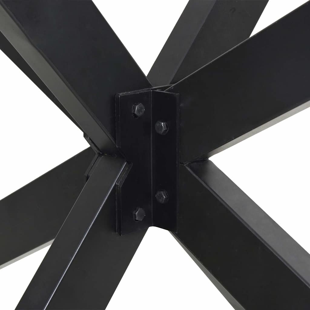 spisebordben edderkopformet antracit 85x85x(72-73) cm stål
