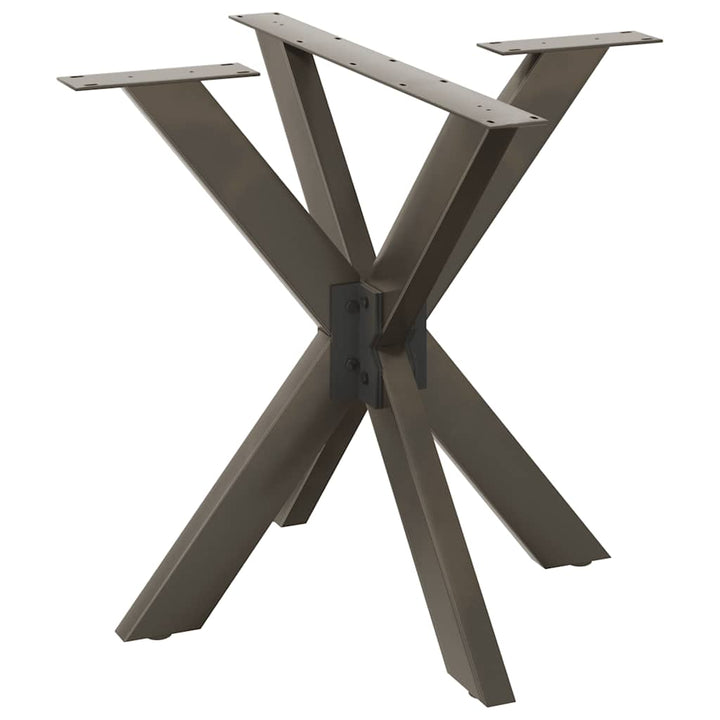 spisebordben edderkopformet sort 85x85x(72-73) cm stål
