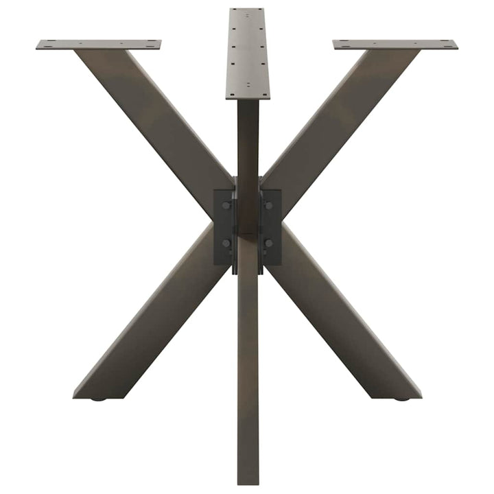 spisebordben edderkopformet sort 85x85x(72-73) cm stål