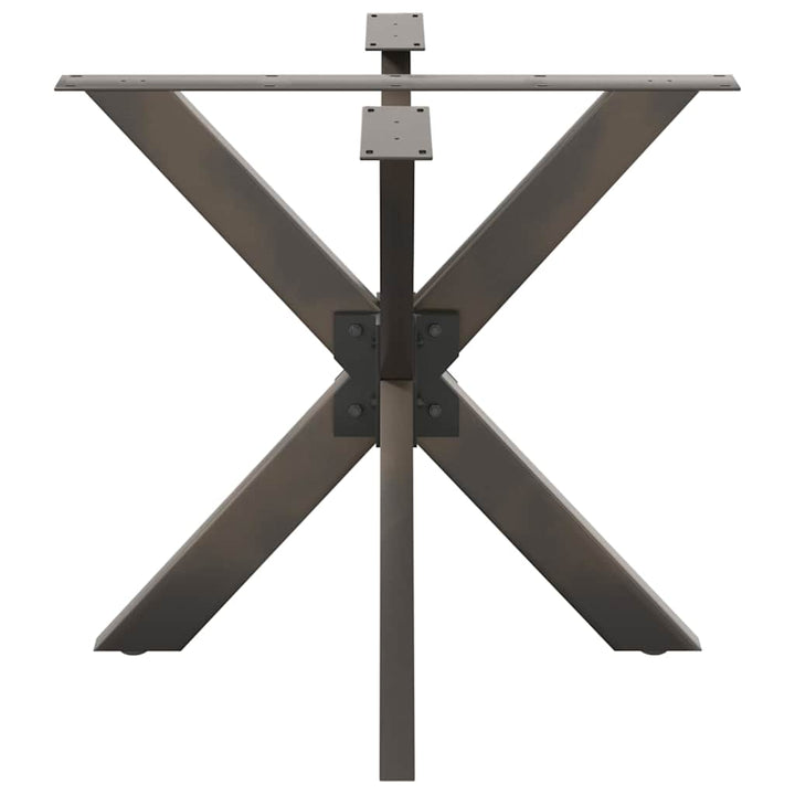 spisebordben edderkopformet sort 85x85x(72-73) cm stål