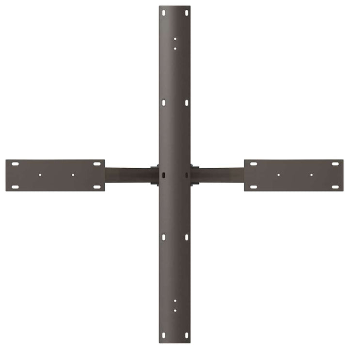 spisebordben edderkopformet sort 85x85x(72-73) cm stål