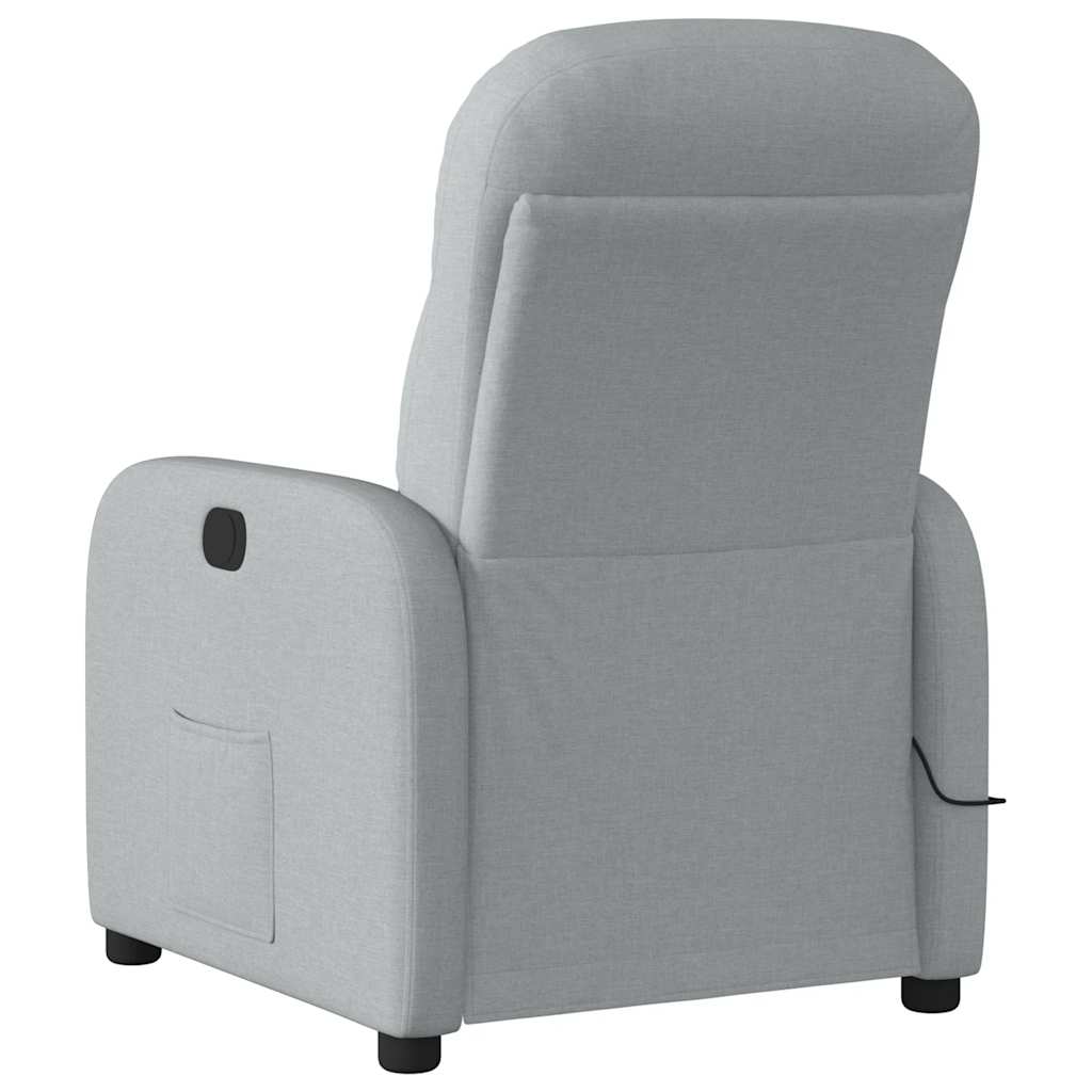 massagestol stof lysegrå