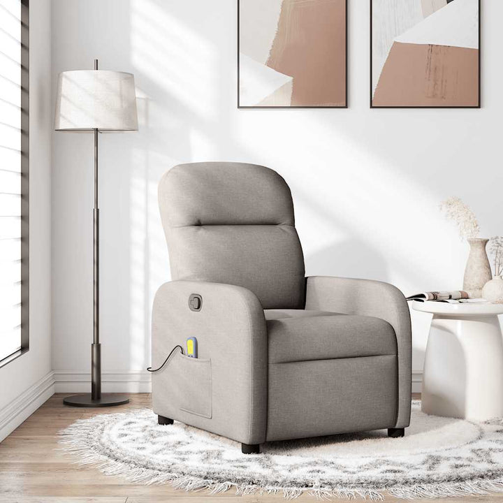 massagestol stof gråbrun