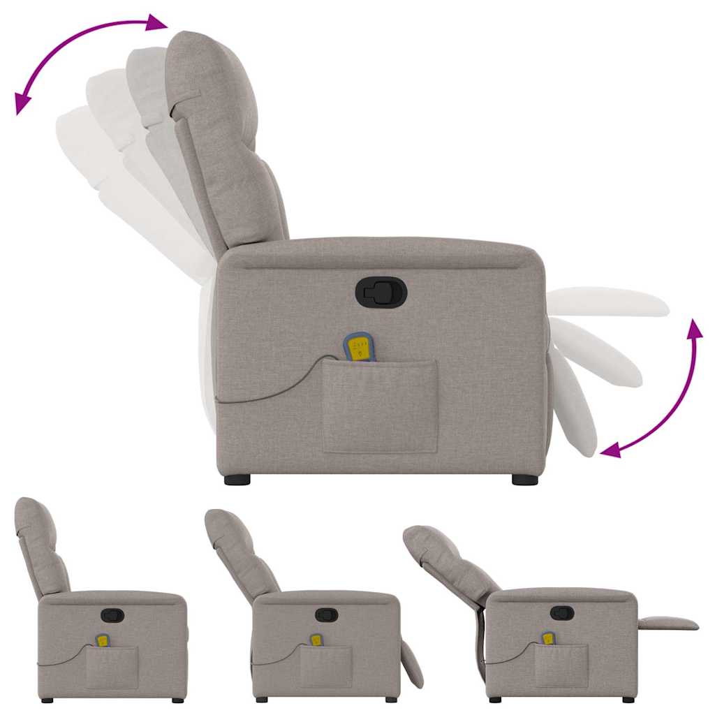 massagestol stof gråbrun