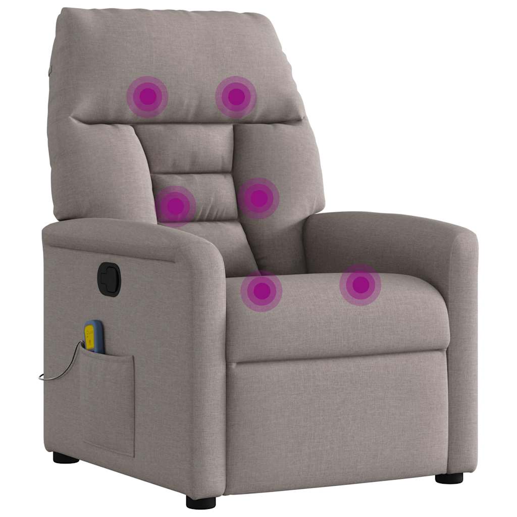 massagestol stof gråbrun