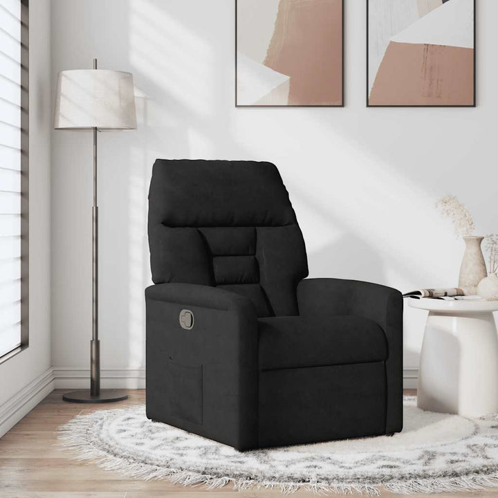 lænestol mikrofiberstof sort