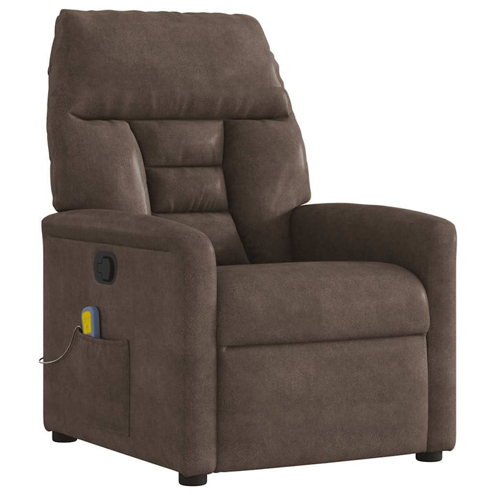 massagestol mikrofiberstof brun