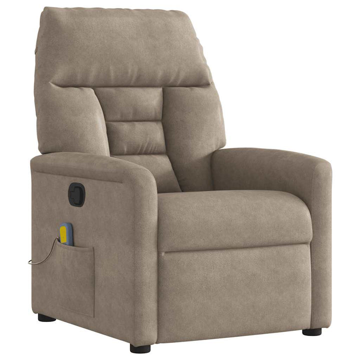 massagestol mikrofiberstof gråbrun