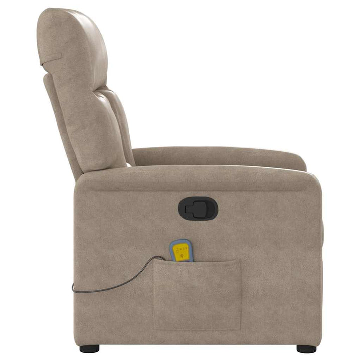 massagestol mikrofiberstof gråbrun