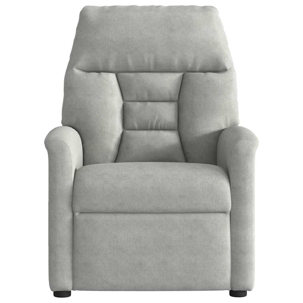 massagestol mikrofiberstof lysegrå