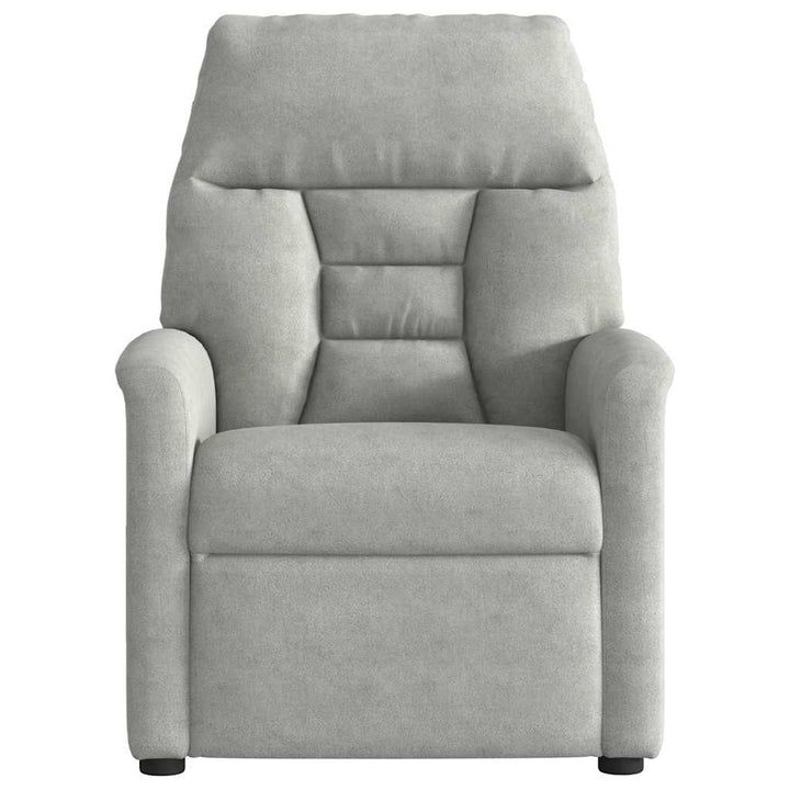 massagestol mikrofiberstof lysegrå