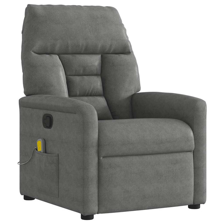 massagestol mikrofiberstof mørkegrå