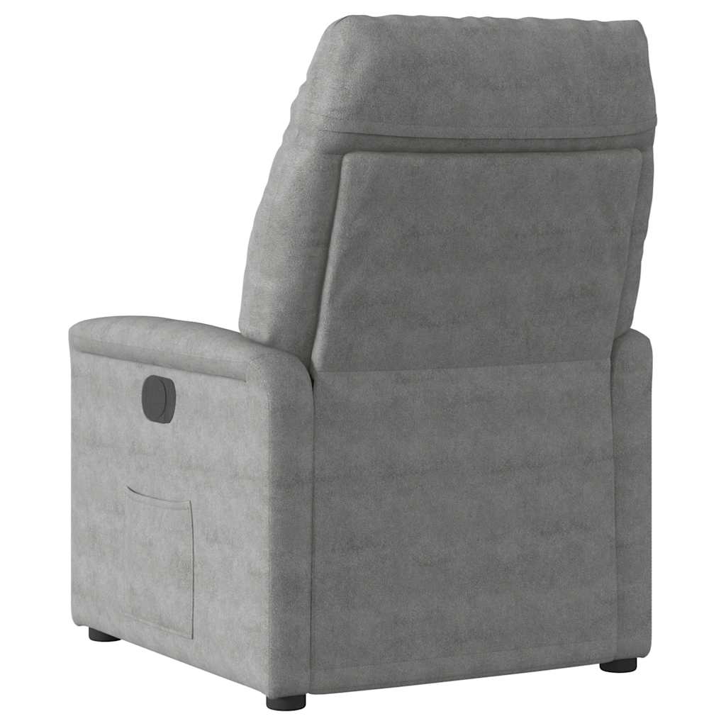 massagestol mikrofiberstof mørkegrå