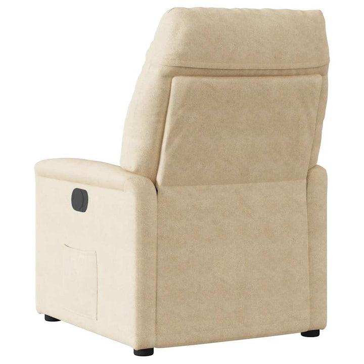 massagestol mikrofiberstof cremefarvet