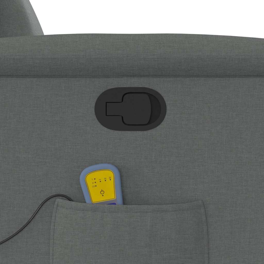 massagelænestol mørkegrå stof