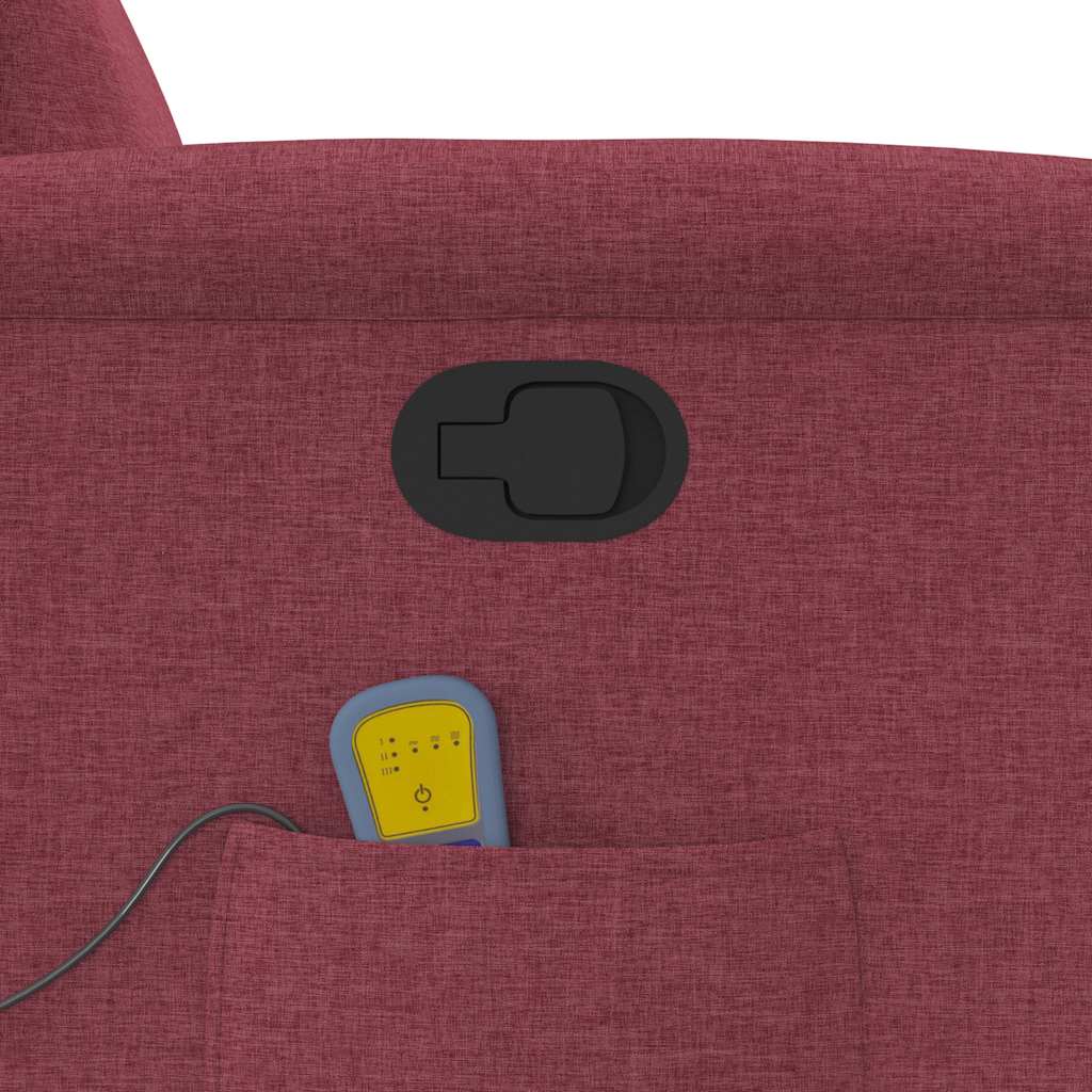 massagestol stof vinrød