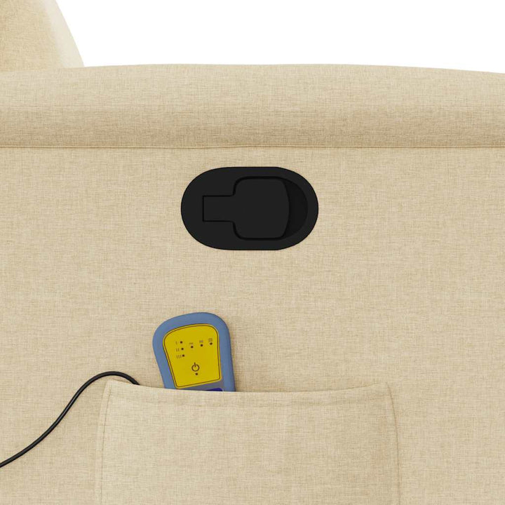 massagestol stof cremefarvet