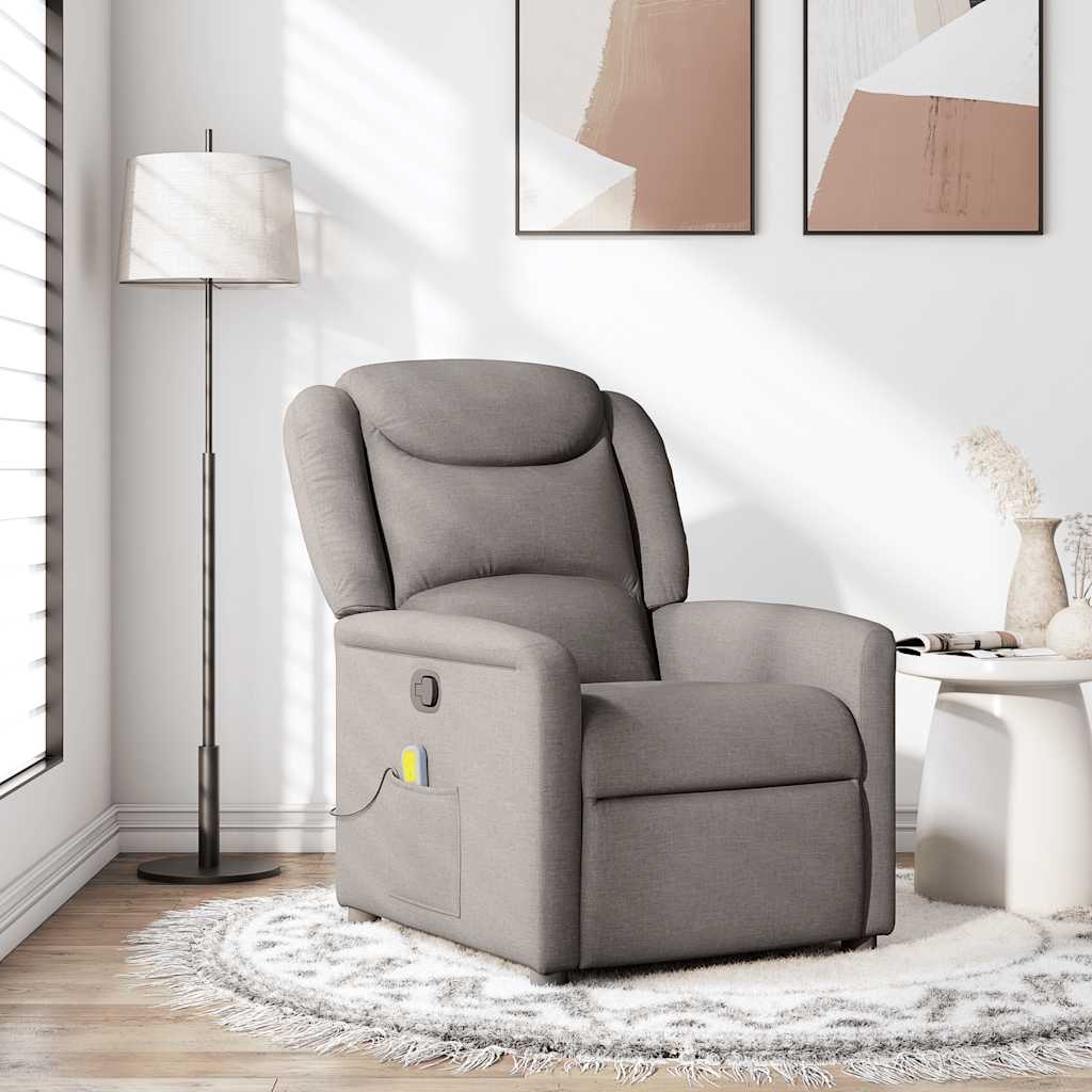 massagestol stof gråbrun