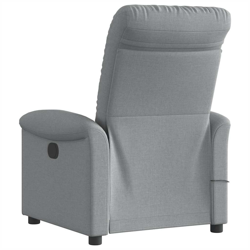 massagestol stof lysegrå