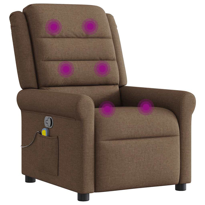 massagestol stof brun