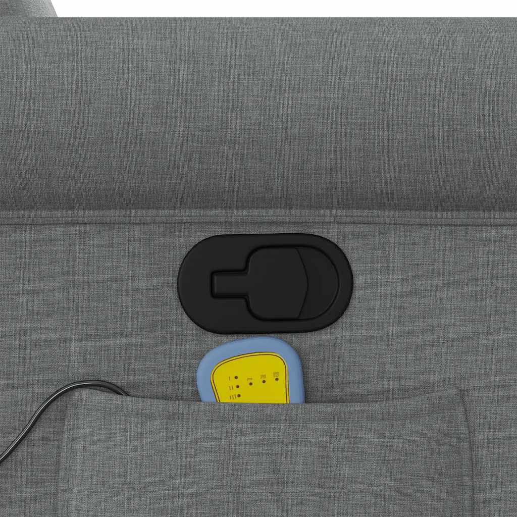 massagelænestol mørkegrå stof