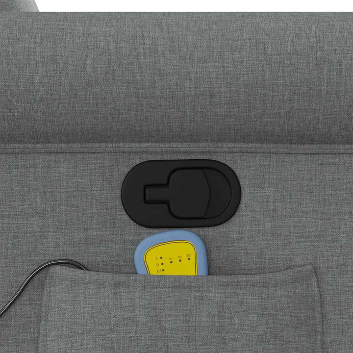 massagelænestol mørkegrå stof