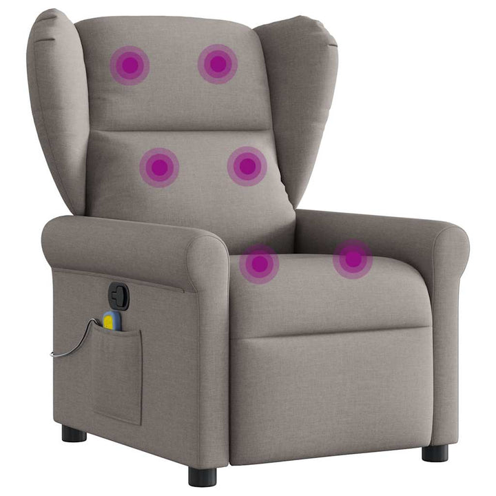 massagestol stof gråbrun