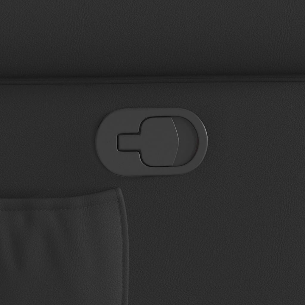 lænestol kunstlæder skinnende sort