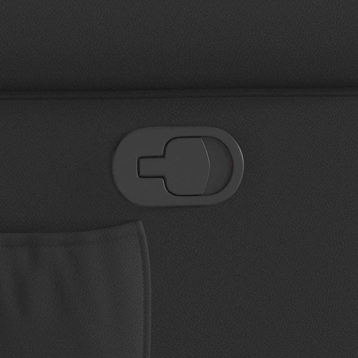 lænestol kunstlæder skinnende sort