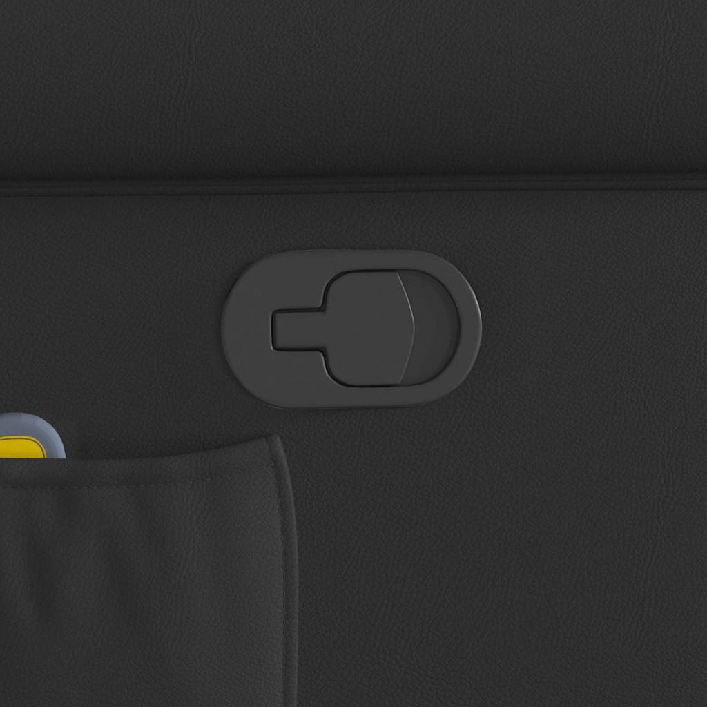 massagestol kunstlæder blank sort