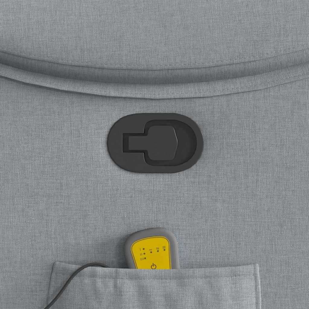 massagestol stof lysegrå