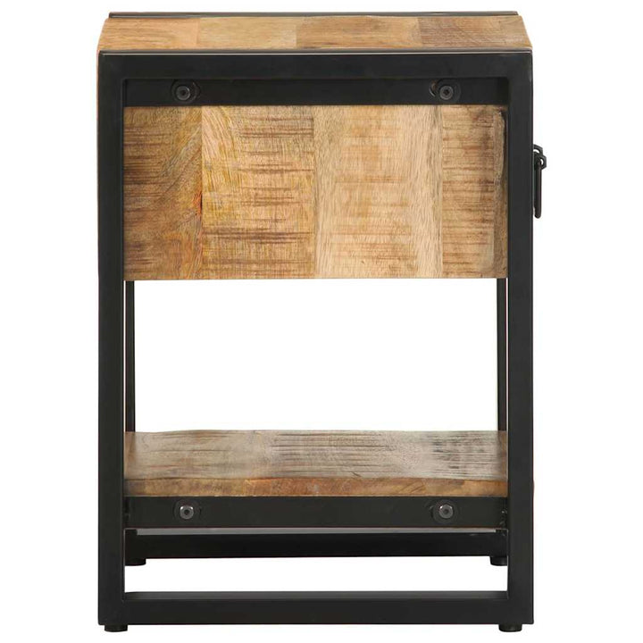 sengebord 35x34x45 cm massivt ru mangotræ