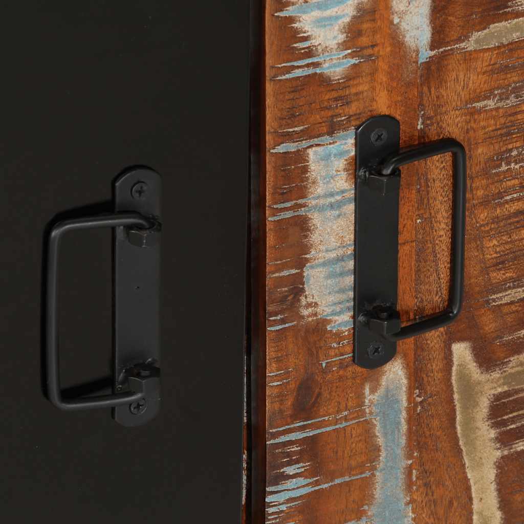 konsolskab flerfarvet 90x35x75 cm massivt genbrugstræ