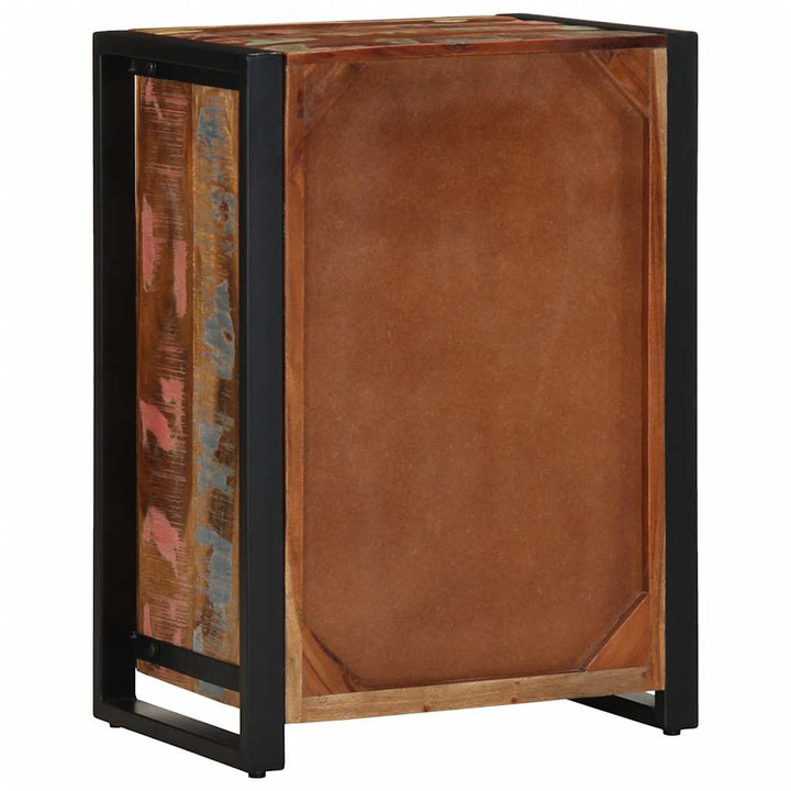 skuffeskab flerfarvet 50x35x70 cm massivt genbrugstræ