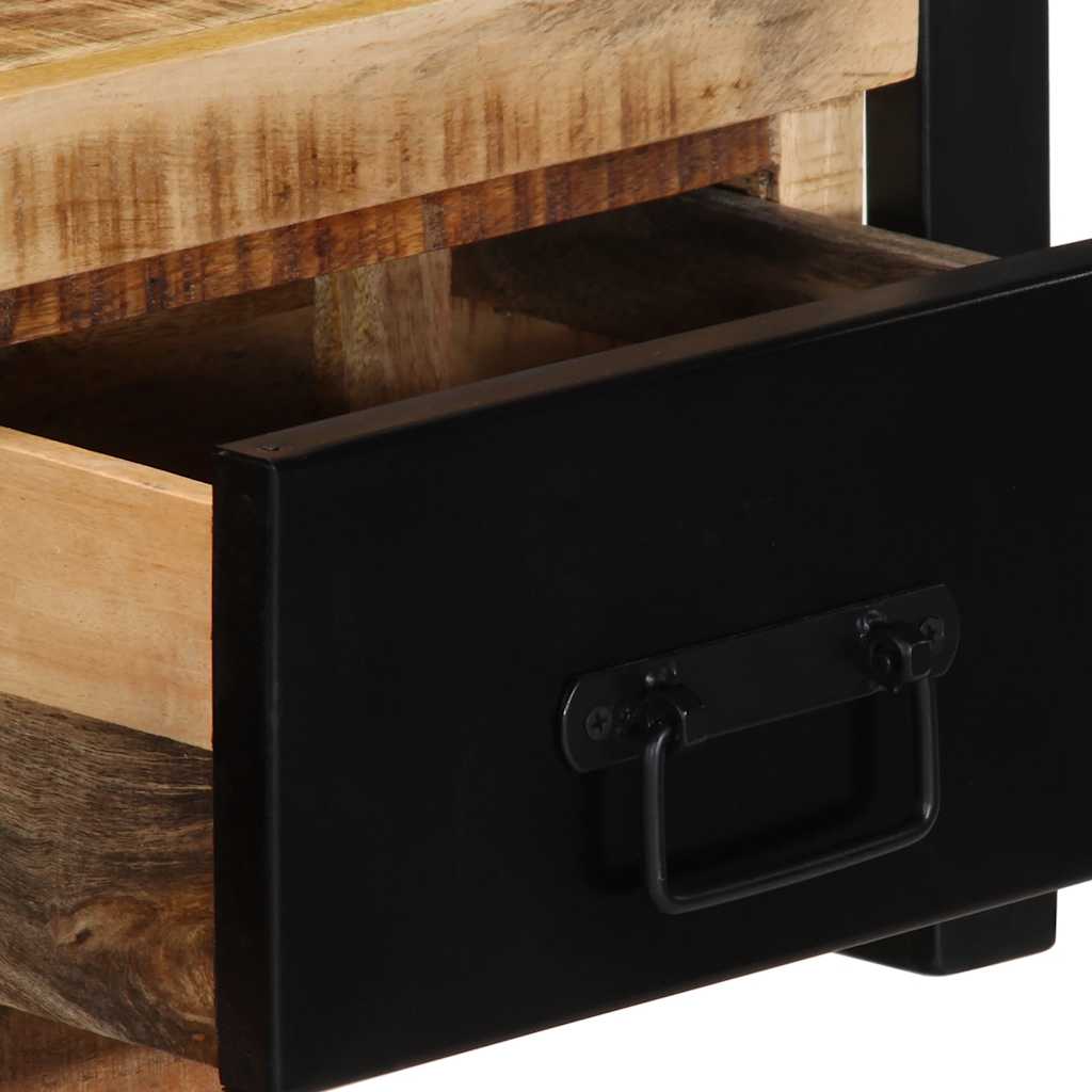 tv-bord 100x30x25 cm massivt ru mangotræ