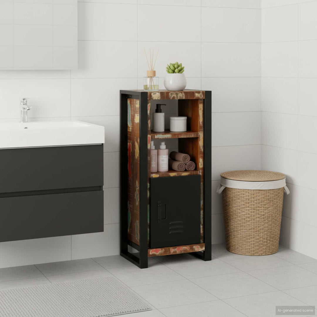 Badeværelsesskab Brun 40 x 30 x 90 cm Solid genbrugs træ