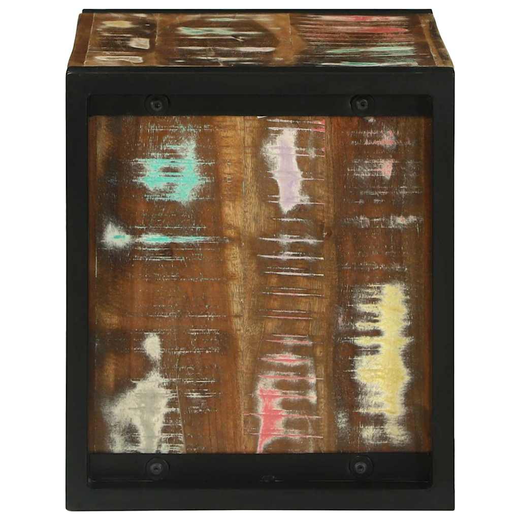 Væg Cube med opbevaring Brun 55 x 35 x 40 cm Solid genbrugs træ
