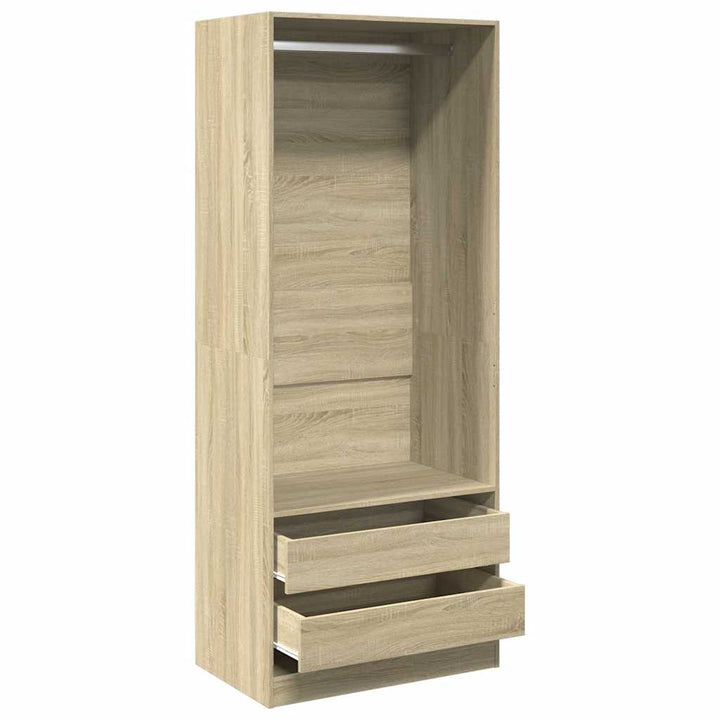 klædeskab 80x50x200 cm konstrueret træ sonoma-eg