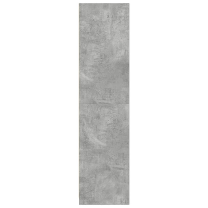 klædeskab 100x50x200 cm konstrueret træ betongrå