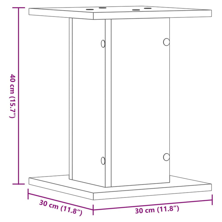 plantestativer 2 stk. 30x30x40 cm konstrueret træ hvid