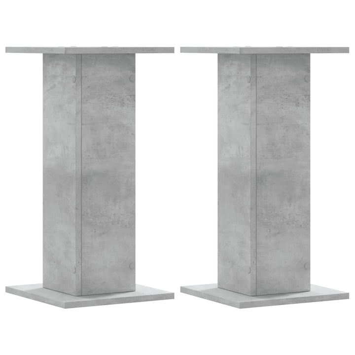 plantestativer 2 stk. 30x30x60 cm konstrueret træ betongrå