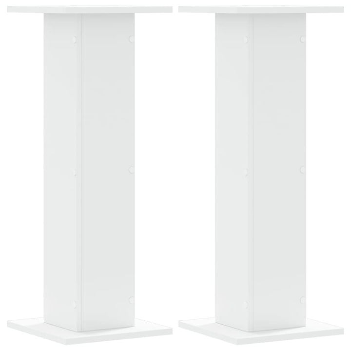 plantestativer 2 stk. 30x30x80 cm konstrueret træ hvid