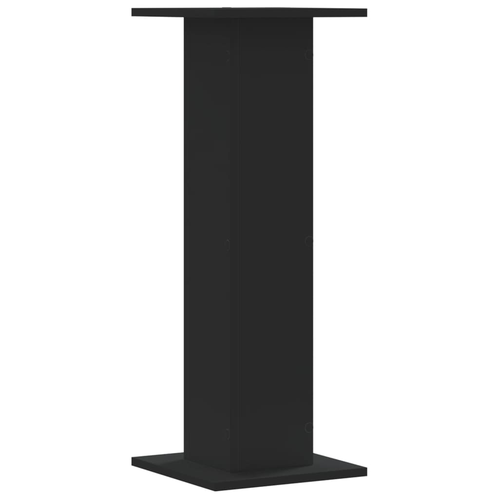 plantestativer 2 stk. 30x30x80 cm konstrueret træ sort