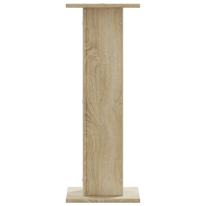 plantestativer 2 stk. 30x30x80 cm konstrueret træ sonoma-eg