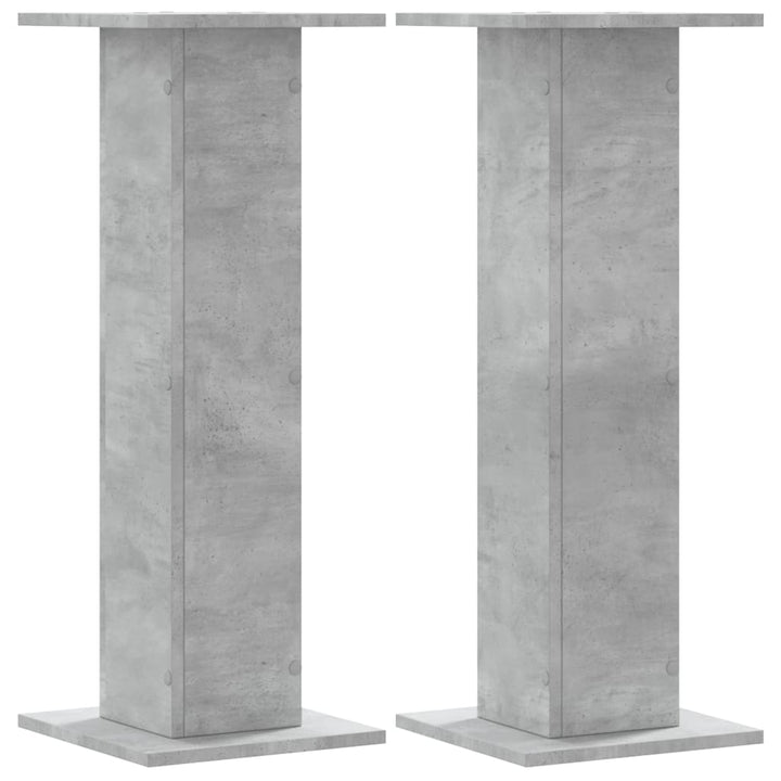 plantestativer 2 stk. 30x30x80 cm konstrueret træ betongrå