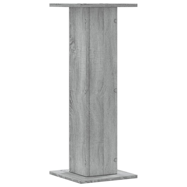 plantestativer 2 stk. 30x30x80 cm konstrueret træ grå sonoma-eg