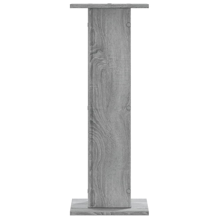 plantestativer 2 stk. 30x30x80 cm konstrueret træ grå sonoma-eg
