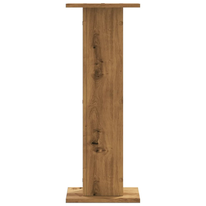 plantestativer 2 stk. 30x30x80 cm konstrueret træ egetræsfarve