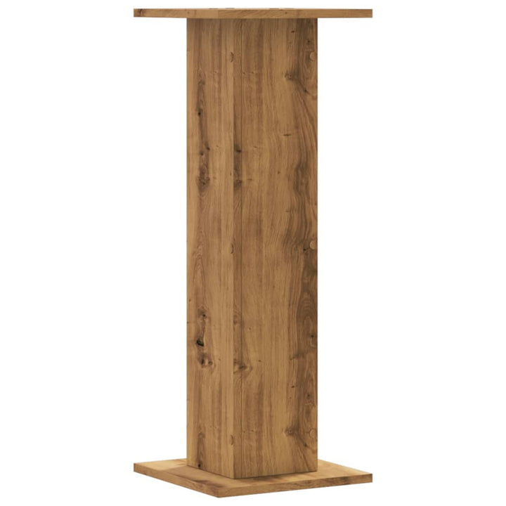 plantestativer 2 stk. 30x30x80 cm konstrueret træ egetræsfarve