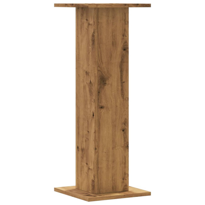 plantestativer 2 stk. 30x30x80 cm konstrueret træ egetræsfarve